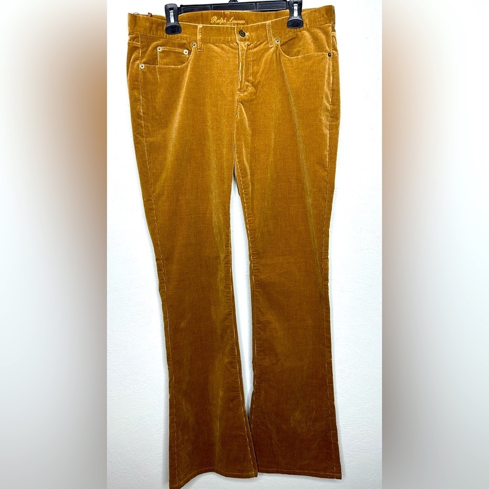 Ralph Lauren Black Label Brown Corduroy Pants with Flare Leg